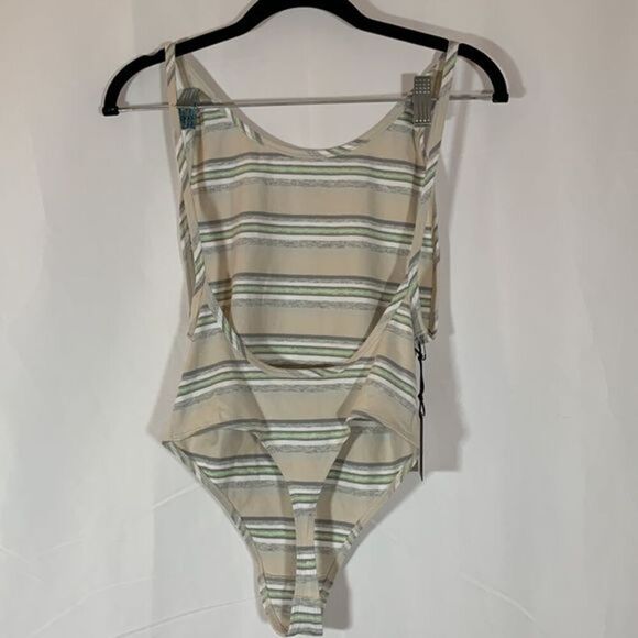 TNA Multi-Coloured Striped Bodysuit NWT - Picture 4 of 7